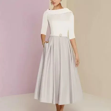 Title 6, Off-Shoulder Half Sleeve Formal Banquet Dress, ...