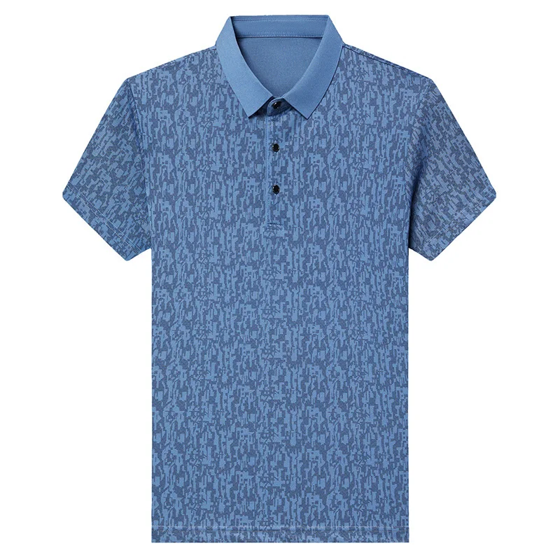 Camisa Polo fina de verão masculina, gola lapela, manga curta, ideal para negócios e climas quentes, leve, respirável e com visual profissional. — foto 13