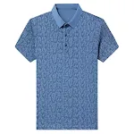 Camisa Polo fina de verão masculina, gola lapela, manga curta, ideal para negócios e climas quentes, leve, respirável e com visual profissional. — foto 13