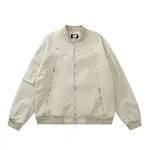 Jaqueta Funcional Americana Primavera e Outono com Zíper, Design de Costura, Uniforme de Beisebol Workwear. Conforto e estilo. — foto 11