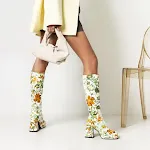 Fashion High Heel Print Square Toe Knight Boots for Women, stylish and comfortable, perfect for a chic and trendy look. — photo 5