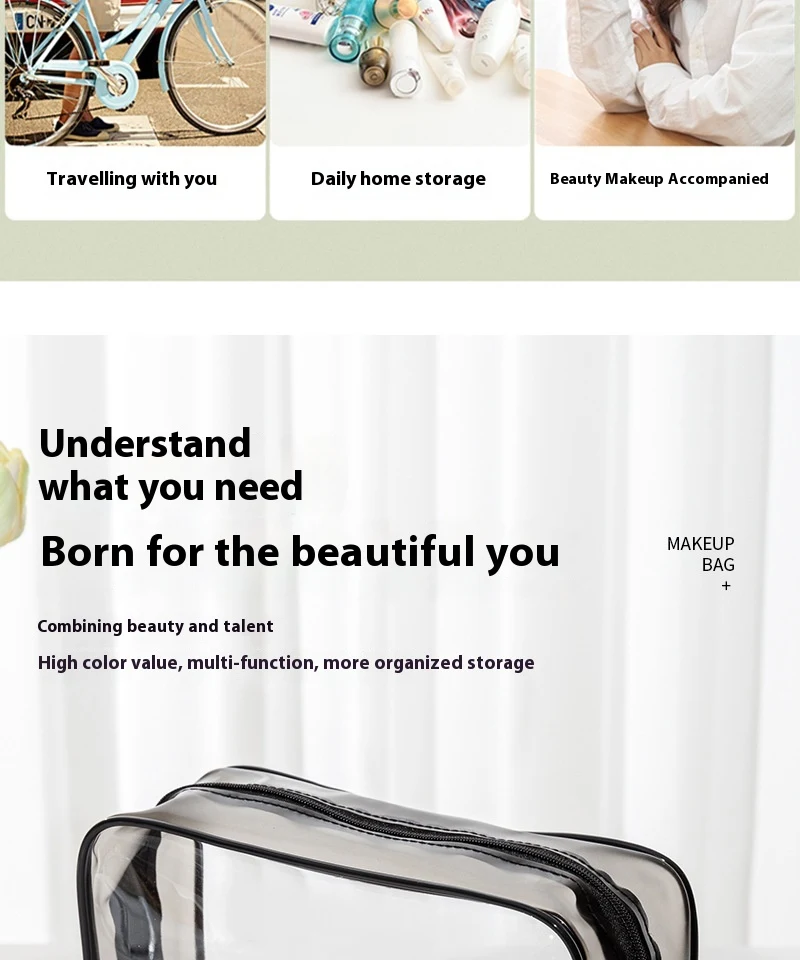 Title 9, PVC Transparent Bags Multifunctional Cosmetic T...