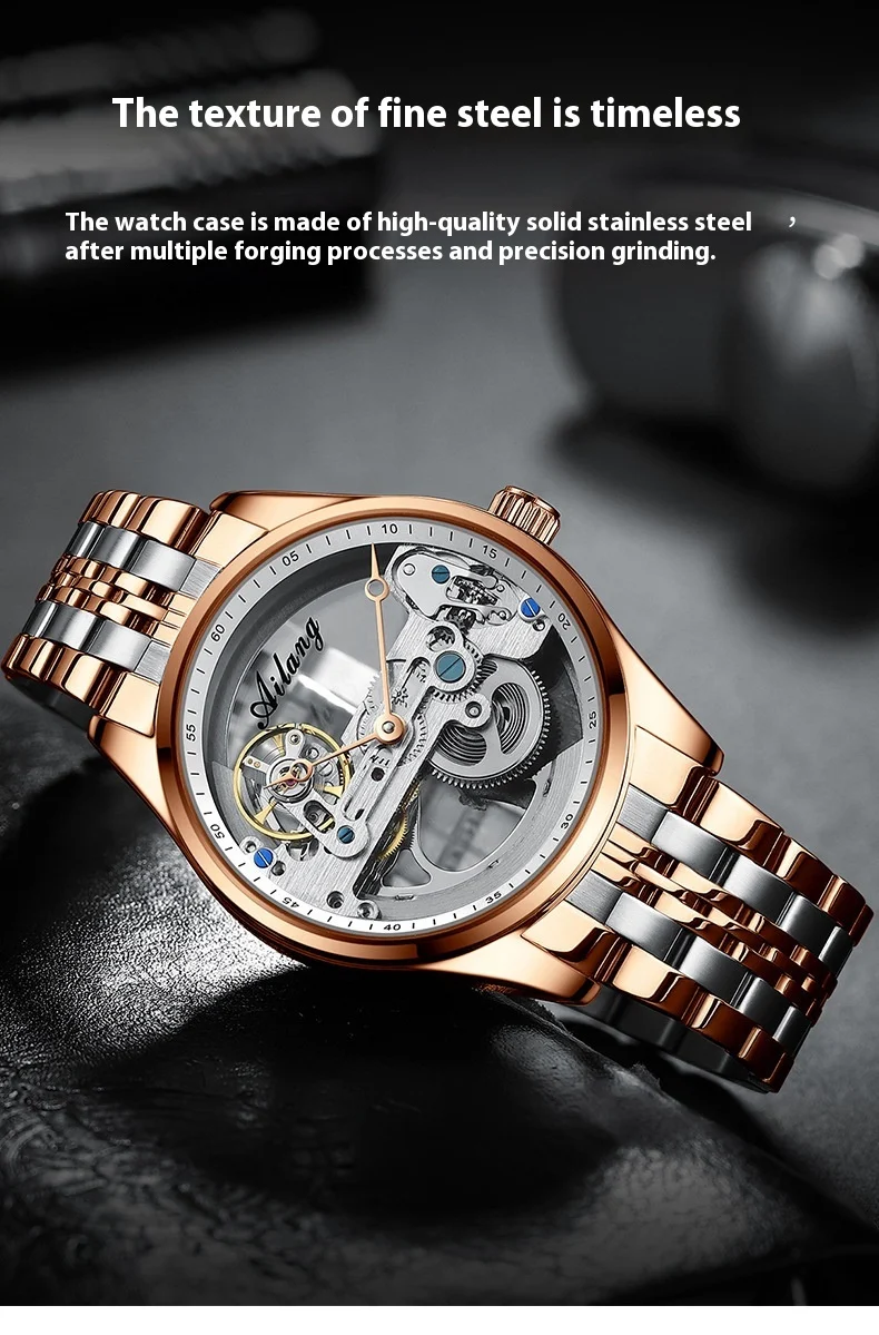 Reloj Mecánico Automático Hueco Generación Cabello Experimenta Precisión y Elegancia con este Reloj que Combina Diseño Innovador y Movimiento Intuitivo. — foto 11