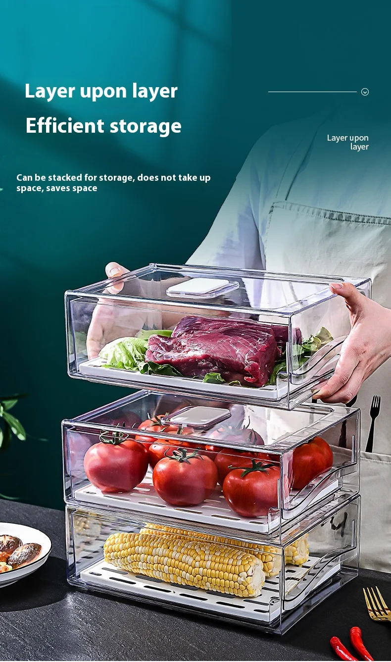 Title 1, Refrigerator storage box drawer crisper keeps f...