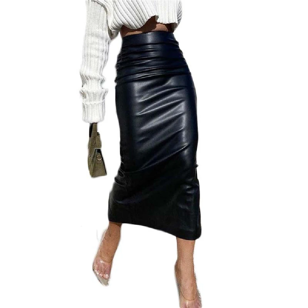 OL Commuter High Waist Tight Rok voor werk en woon-werkverkeer. Stijlvol en comfortabel, perfect voor de dagelijkse reis. — foto 3