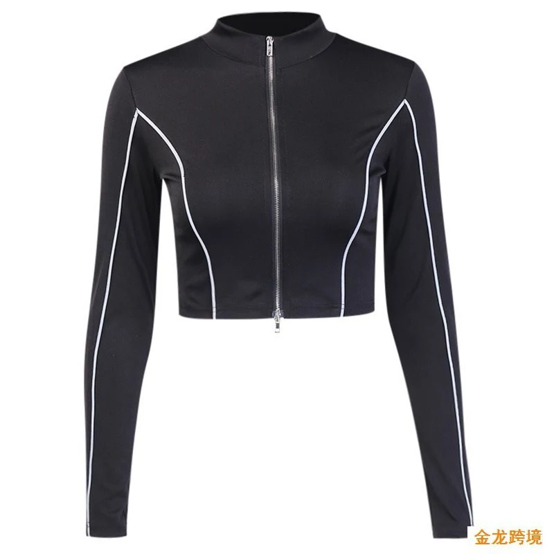 Camiseta de manga longa feminina, Cardigã de manga comprida, ideal para um visual confortável e elegante. Perfeita para diversas combinações. — foto 2