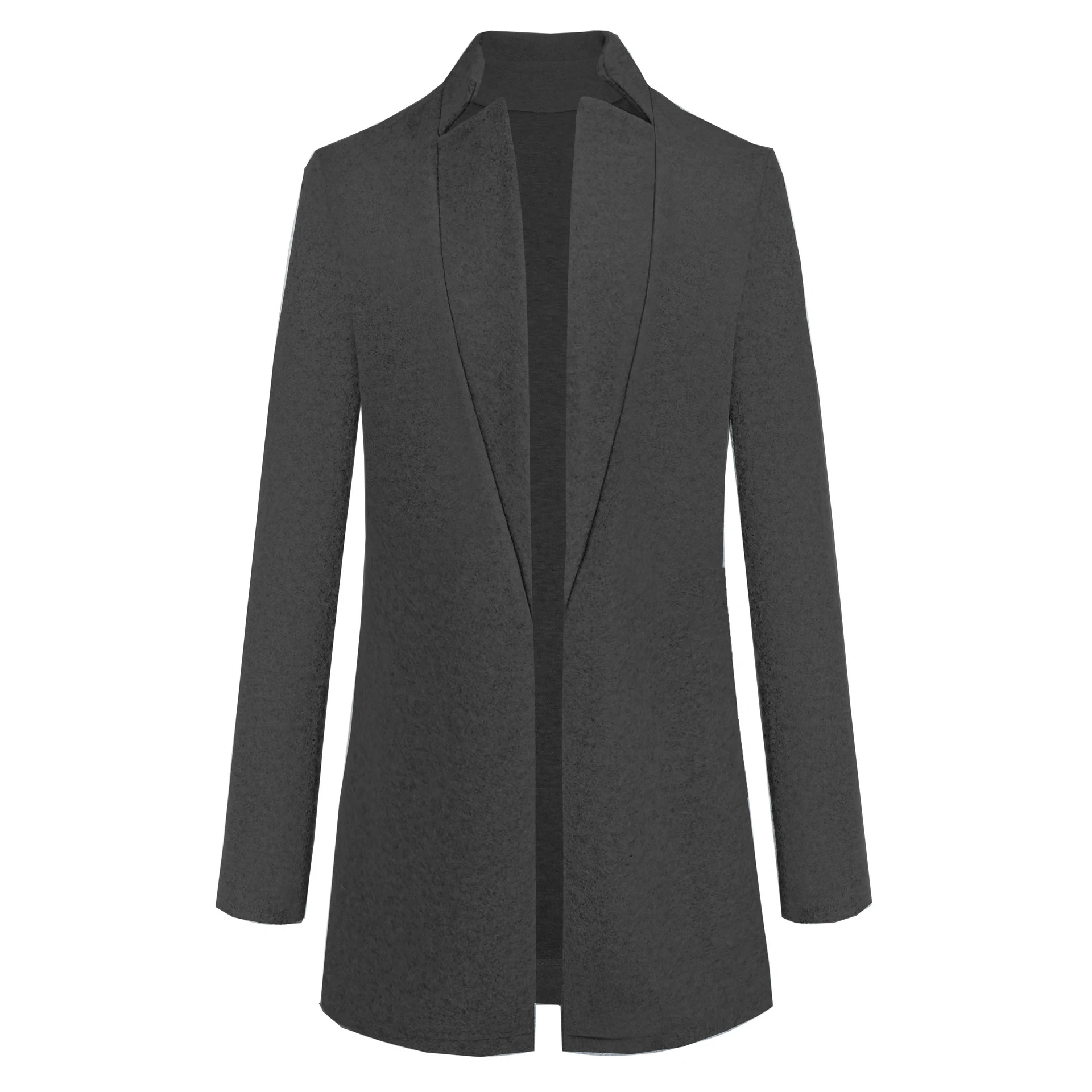 Title 20, Fashion solid color stand collar woolen coat