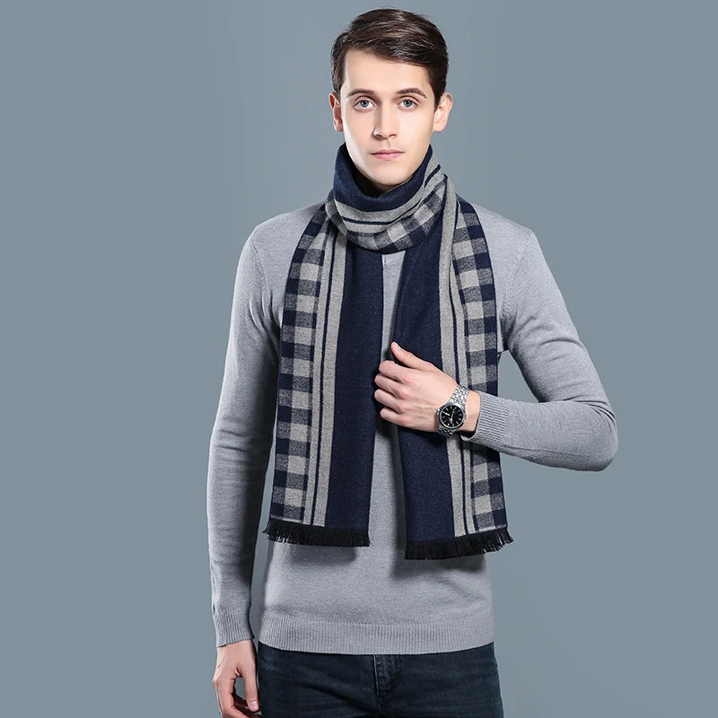Simple Plaid Warm Keeping Artificial Cashmere Scarf. Stay warm and stylish with this soft and cozy scarf, perfect for co — photo 28