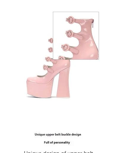 Title 8, Waterproof Platform High Heels for Women featur...