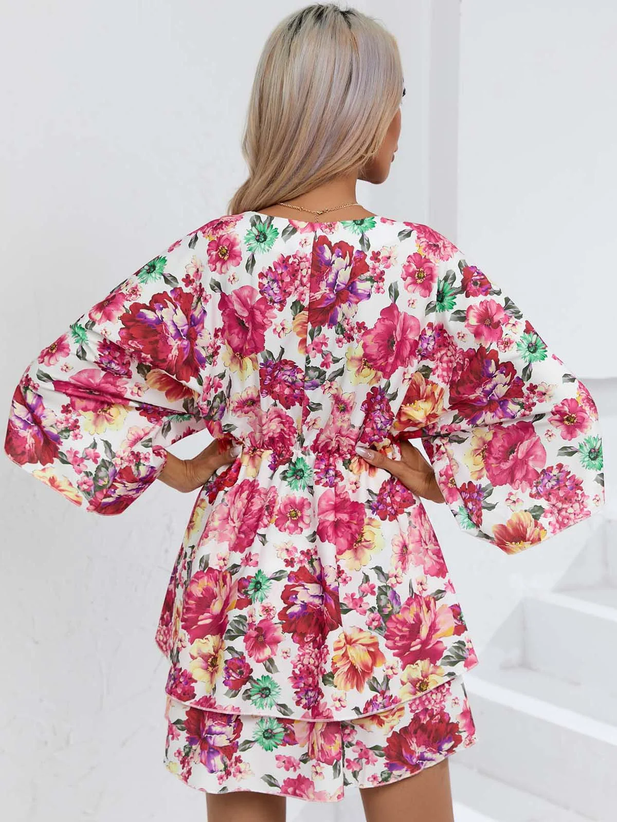 Title 22, Printed V-neck Womens Clothing Dress