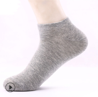 Herren Baumwollsocken Frühling Sommer Sportsocken kurz atmungsaktiv geruchshemmend einfarbig Bootssocken — foto 7