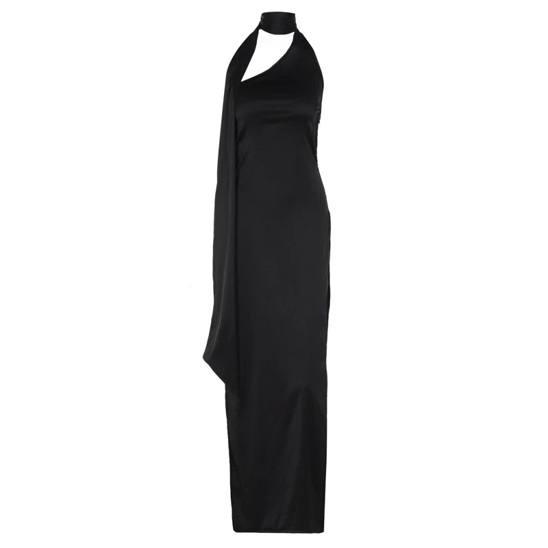 Modieuze, elegante en sexy backless splitjurk — foto 2