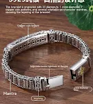 Bracelet Vajra en Argent Sterling S925 avec Mantra à Six Mots – Protection et Sérénité, Bijou Bouddhiste Spirituel — photo 5