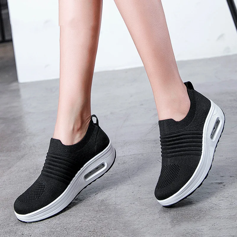 Title 1, Shake Shoes Womens Mesh Fly Weaving Sneakers, ...