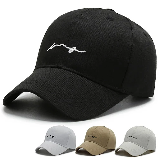 Title 8, Casual sunshade hat with a curved brim and lett...
