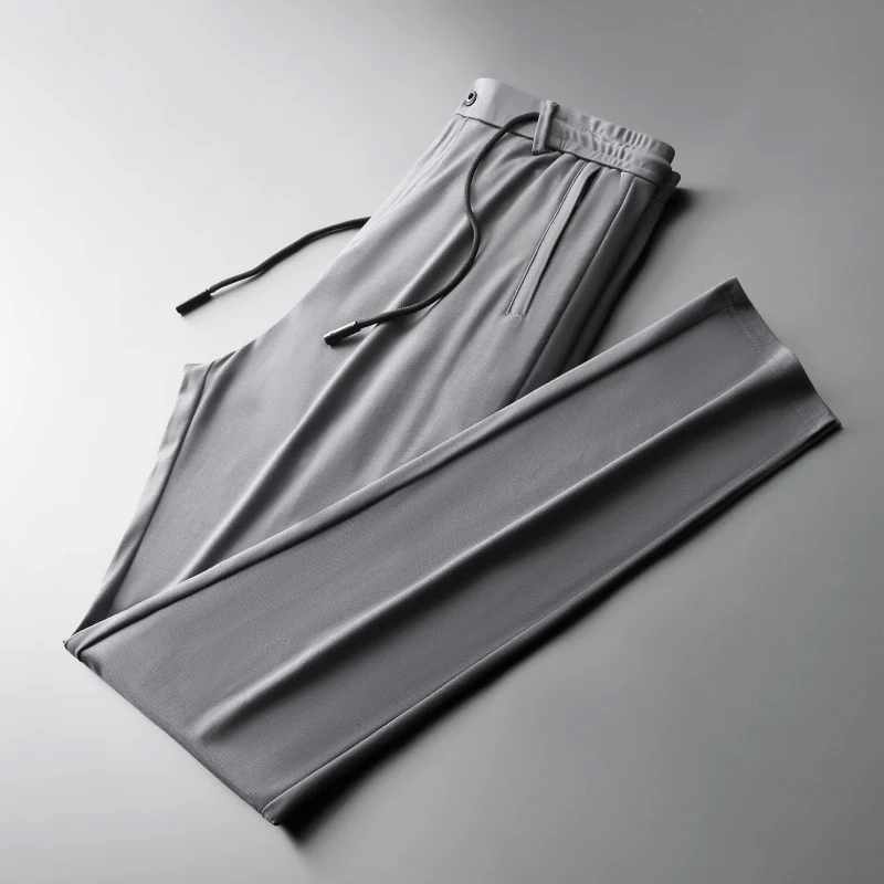 Summer Thin Elastic Waist Casual Men's Pants, Stretch Zipper, Lightweight and Comfortable, Perfect for Warm Weather, Eas — photo 9