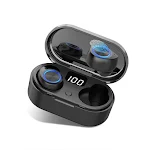 TW80 Bluetooth Headset 5.0 with LED Digital Display. Experience crystal-clear calls, immersive music, intuitive touch co — photo 1