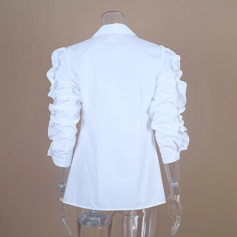 Camicia con revers a orecchie lunghe e funghi — eleganza senza tempo e comfort traspirante. Perfetta per ogni occasione, risalta con uno stile unico. — foto 4