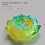 Queimador de incenso mágico de vidro para interiores Decoração de mesa que transforma seu lar. Relaxe com aromas mágicos e um ambiente acolhedor. — foto 2