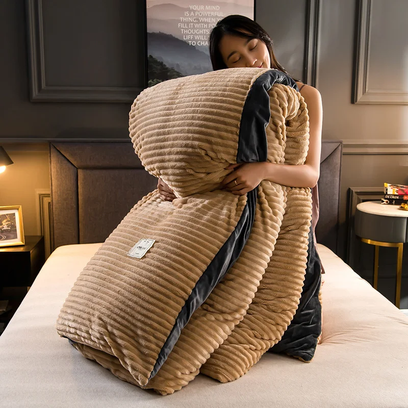 Housse de couette double en flanelle magique, pour un confort et une chaleur exceptionnels. Idéal pour des nuits de sommeil douces et réparatrices. — photo 6