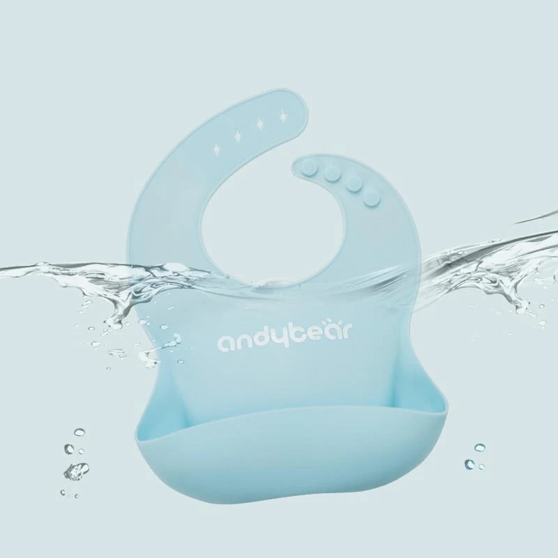 Babador de silicone à prova d'água para crianças, elegante e simples. Mantém a roupa limpa, fácil de limpar, macio e confortável, ideal para bebês. — foto 4