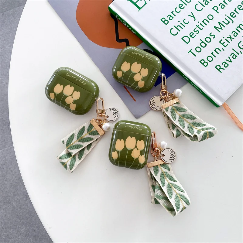 Title 1, Retro Green Tulip Bluetooth Wireless Earphone C...