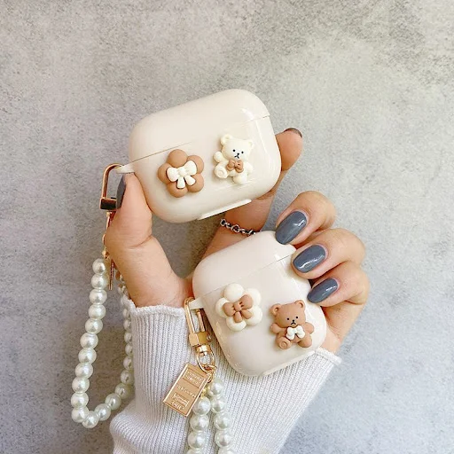 Title 4, Lovely Little Bear Talk Pearl Chain Silicone Pr...