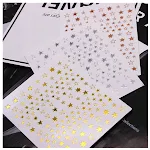 Cute Fashion Hollow Star Nail Stickers for stunning nail art. Easy application, stylish and shiny. Elevate your manicure — photo 3