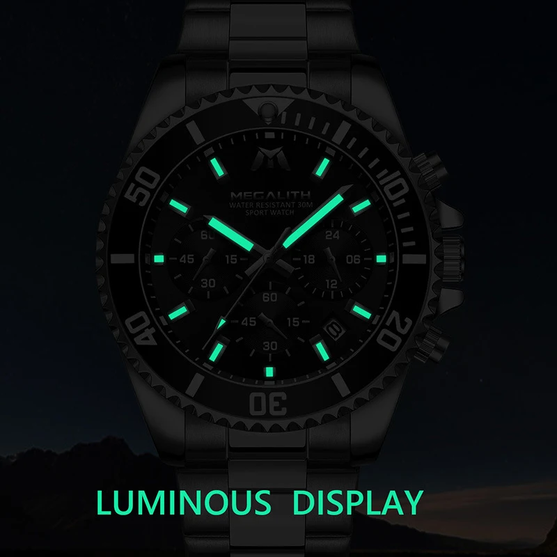 Relógio masculino de seis pinos e três olhos, para todas as ocasiões. Design elegante e funcional, ideal para homens que buscam estilo e praticidade. — foto 5