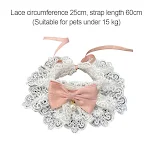 Lace Bowknot Pearl Collar Cat Dog Neckerchief Pet Cats Kitten Dog Puppy String Bib Necklace Necktie Neck Strap Scarf Acc — photo 2