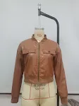 Men's Casual Short Leather Jacket Long Sleeved Solid Color, Stylish & Versatile, Perfect for Everyday Wear, Comfortable — photo 7