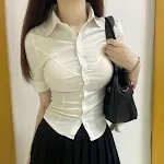 Uniforme da donna elastica in vita superiore sottile — foto 23