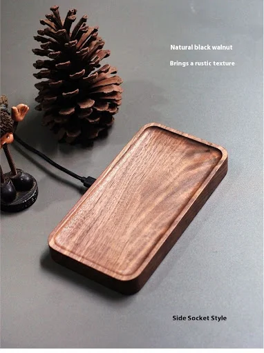 Title 2, Creative Black Walnut 15W Wireless Fast Charge ...