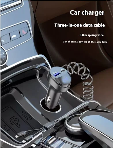 Title 3, 3-in-1 Telescopic Charging Cable with Fast Char...
