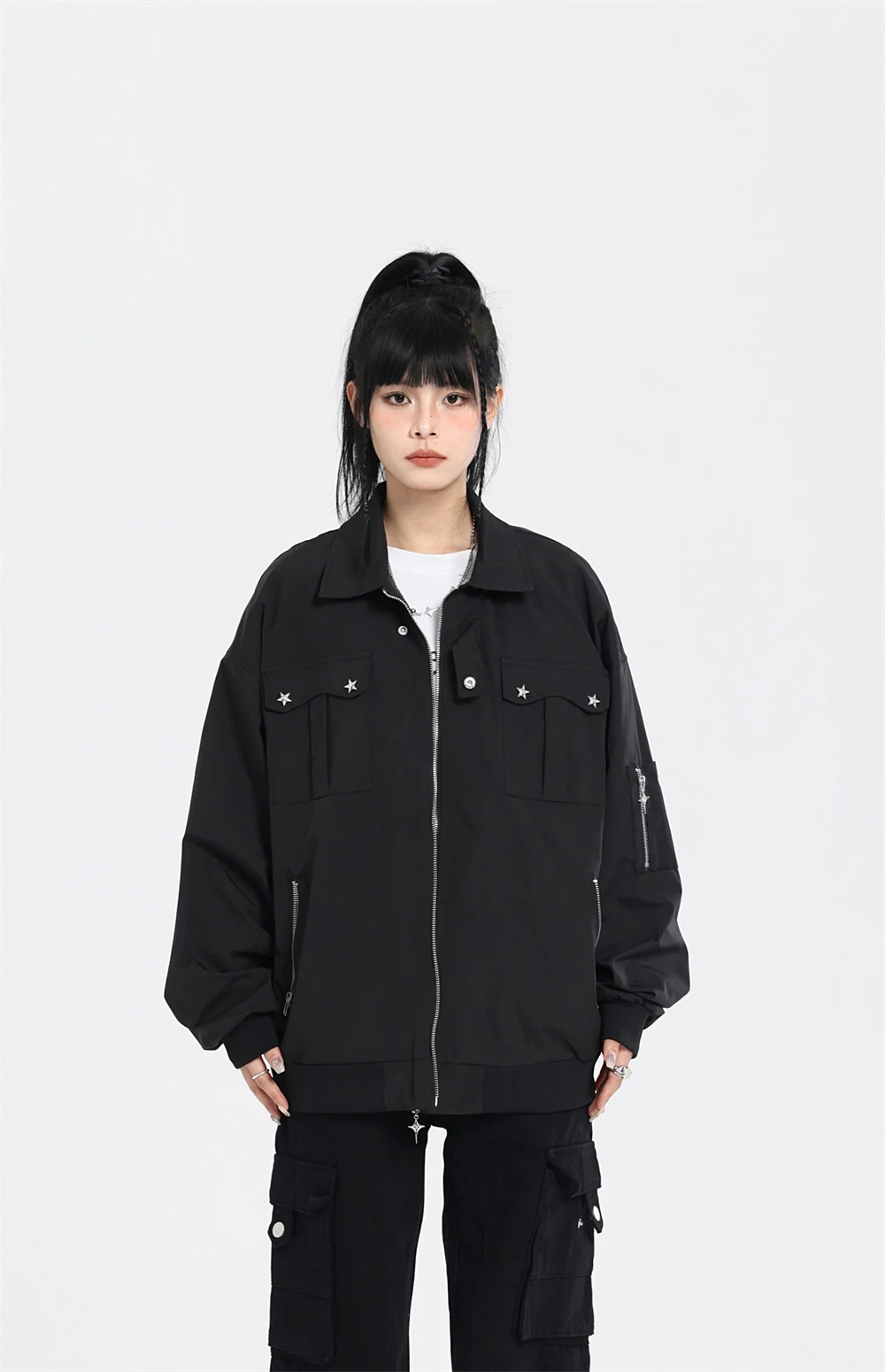 Multi-pocket Functional Pilot Polo Collar Jacket offers practical storage and a comfortable design, perfect for work or — photo 18