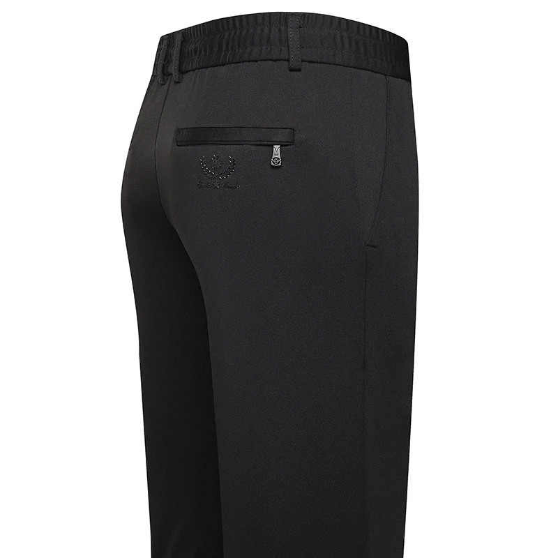 Pantalon de costume d'été grande taille à taille élastique et drapé, pour jeunes et femmes d'âge moyen, élégance et confort. — photo 2