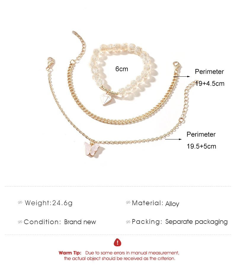 Conjunto feminino de joias de borboleta acrílico multicamadas, três peças, para um toque delicado e moderno em seus looks. — foto 3