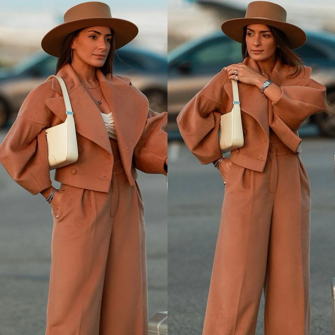 Title 2, Autumn and Winter Casual Woolen Suit with Lante...