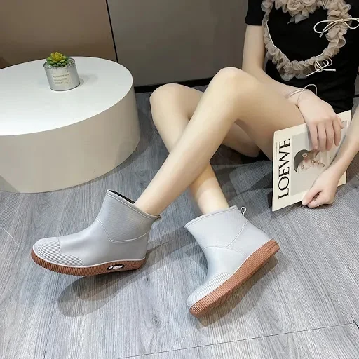 Title 22, Botas de chuva femininas à prova dágua Cano cu...