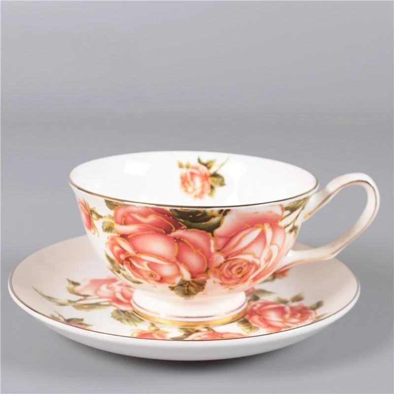 Bone China Afternoon Tea Scented Tea Coffee Ceramic Cup Dish set, enjoy your favorite drinks in style with this elegant — photo 11