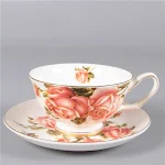 Bone China Afternoon Tea Scented Tea Coffee Ceramic Cup Dish set, enjoy your favorite drinks in style with this elegant — photo 11