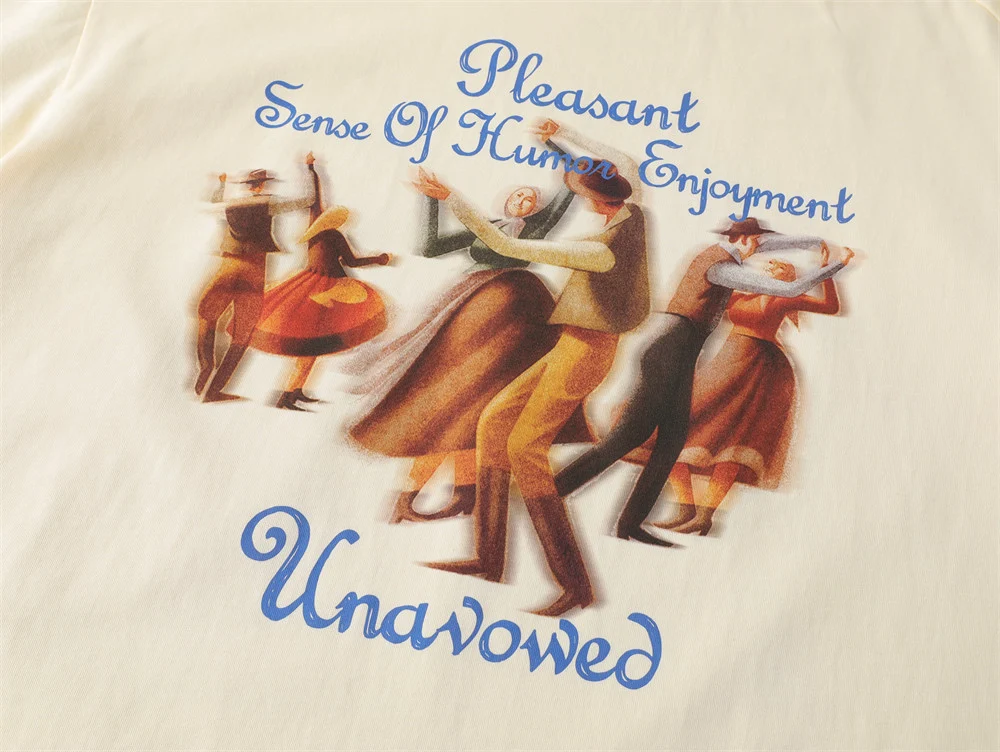 Retro Dancing Crowd Printed Short-sleeved T-shirt Men. Comfortable and stylish vintage tee. Perfect for casual wear, par — photo 6