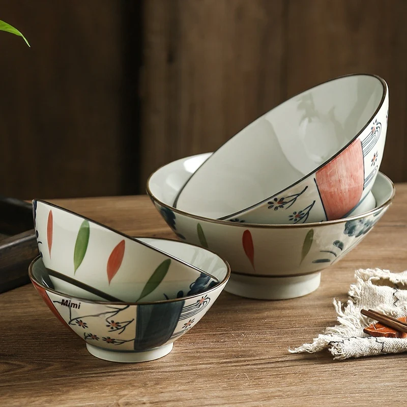Antique Wide Mouth Commercial Ramen Ceramic Rain-hat Shaped Bowl. Serve authentic ramen in generous portions with this u — photo 16