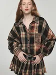 Chic Style Tie Dyed Plaid Patchwork Set — Effortlessly stylish outfit. Comfortable and trendy, perfect for creating a un — photo 7