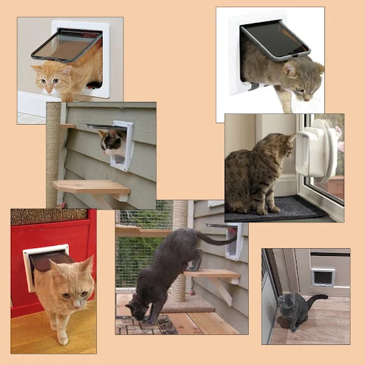 Dog Cat Flap Door with 4 Way Security Lock Flap Door for Dog Cats Kitten ABS Plastic Small Pet Gate Door Kit Cat Dogs Fl — photo 6