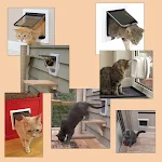 Dog Cat Flap Door with 4 Way Security Lock Flap Door for Dog Cats Kitten ABS Plastic Small Pet Gate Door Kit Cat Dogs Fl — photo 6