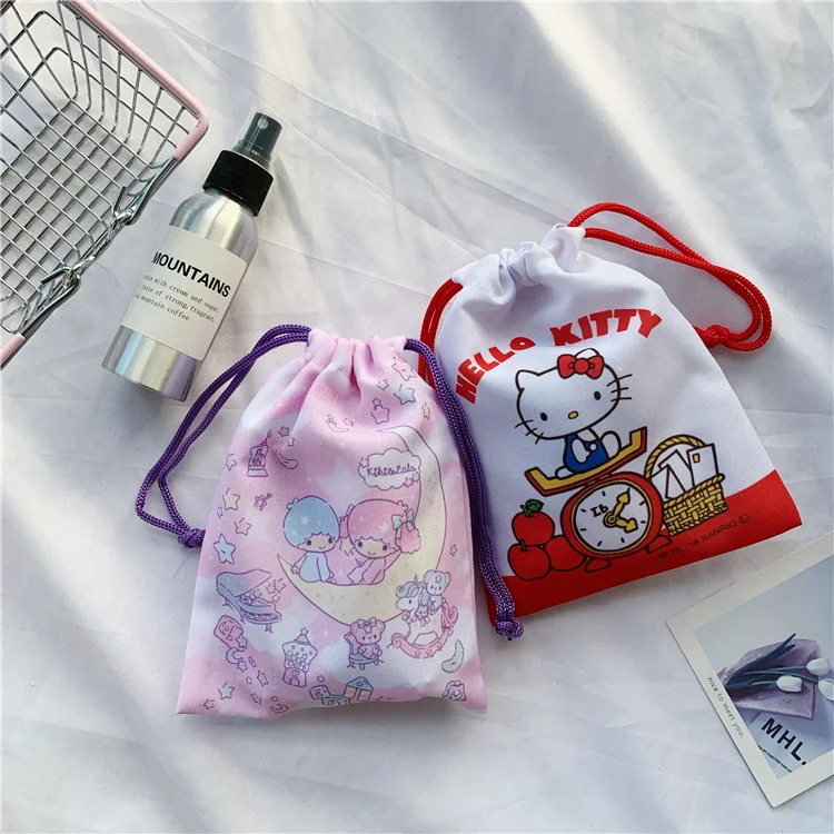 Title 1, Double-sided printed small drawstring pouch Per...