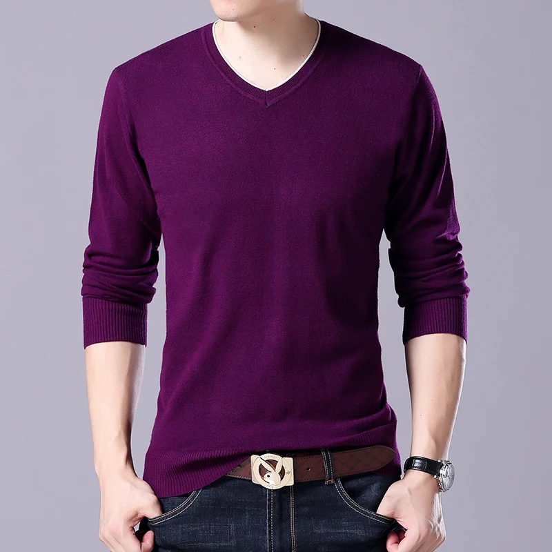 Herren V-Ausschnitt Pullover für Frühling, Herbst und Winter. Bequem, warm und stilvoll für jeden Anlass und Alltag. — foto 2