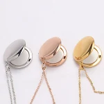 Pingente de colar redondo em forma de coração pêssego para transferência térmica. Crie colares personalizados com amor. Suprimentos em branco. — foto 5