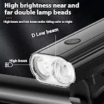 Farol de bicicleta L2 2 recarregável Tipo-C em liga de alumínio brilhante. Iluminação potente para pedalar à noite, fácil instalação e uso para ciclistas. — foto 6